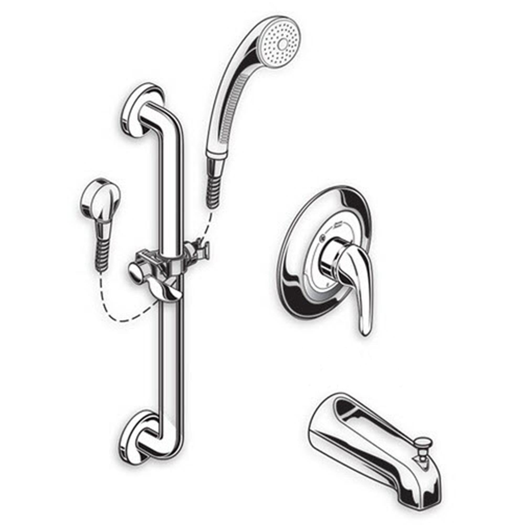 Commercial Shower Systems 2.5 GPM 36in. 3Function Hand Shower Kit